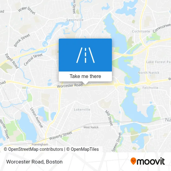 Worcester Road map
