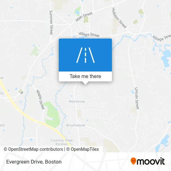 Evergreen Drive map