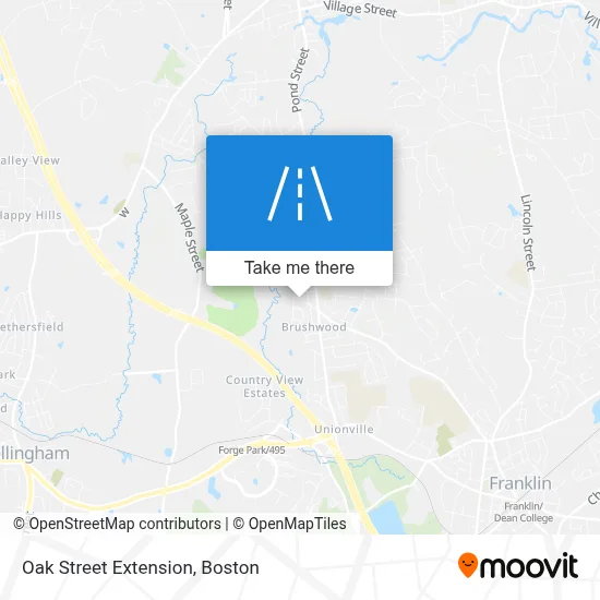 Oak Street Extension map