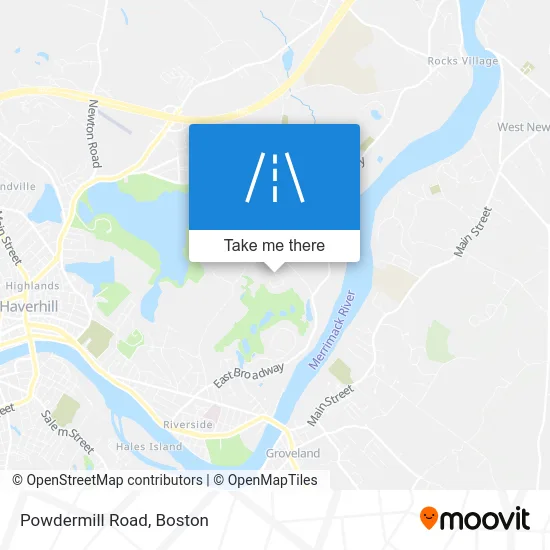 Powdermill Road map