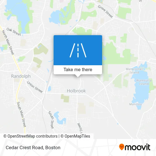 Cedar Crest Road map