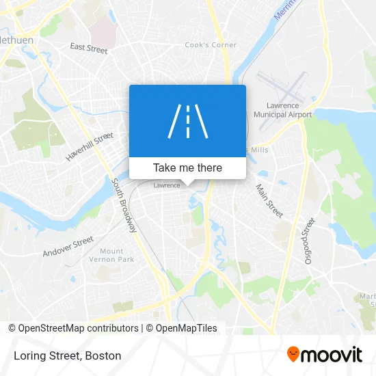 Loring Street map