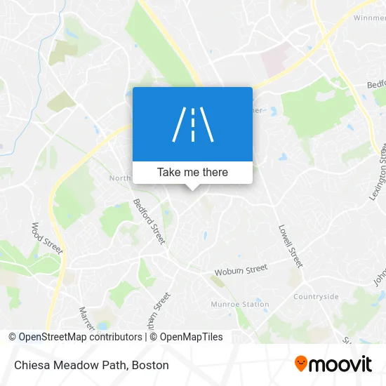 Chiesa Meadow Path map