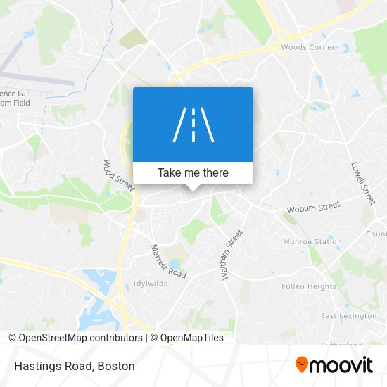 Hastings Road map