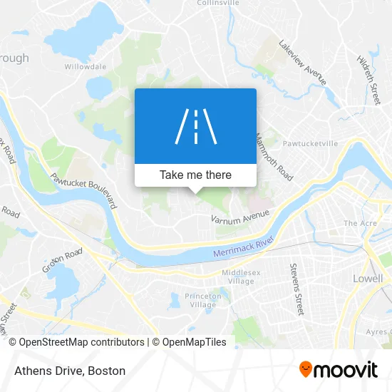 Athens Drive map
