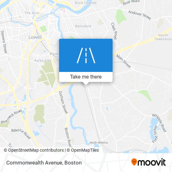 Mapa de Commonwealth Avenue