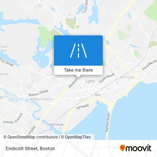 Endicott Street map
