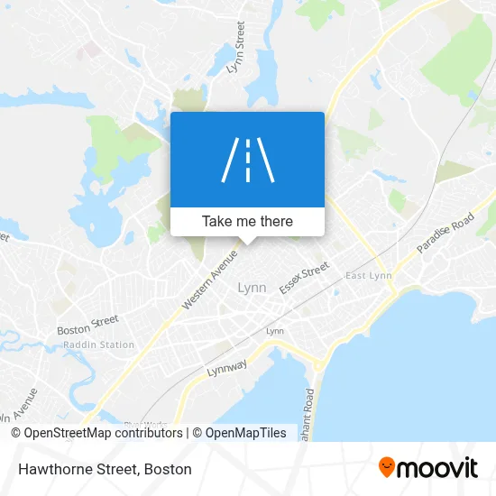 Hawthorne Street map