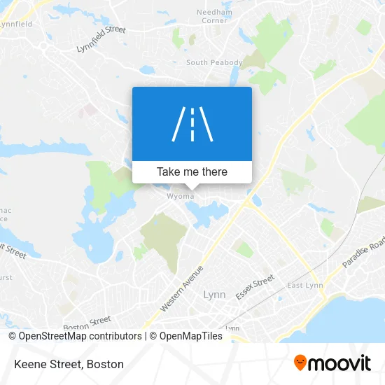 Keene Street map