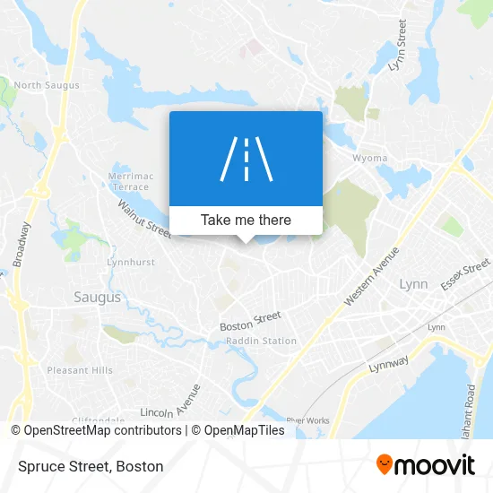 Spruce Street map
