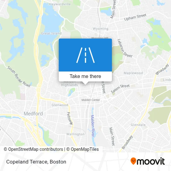 Copeland Terrace map