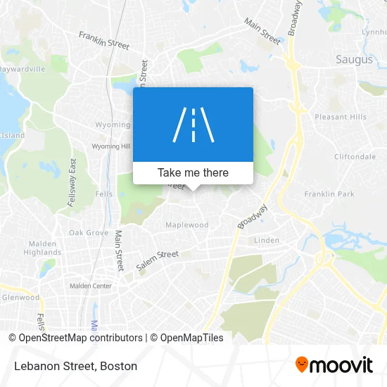 Lebanon Street map