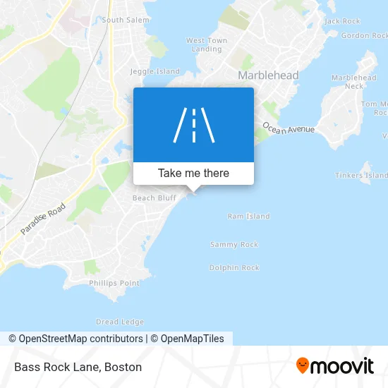 Bass Rock Lane map