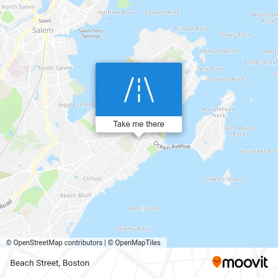 Beach Street map