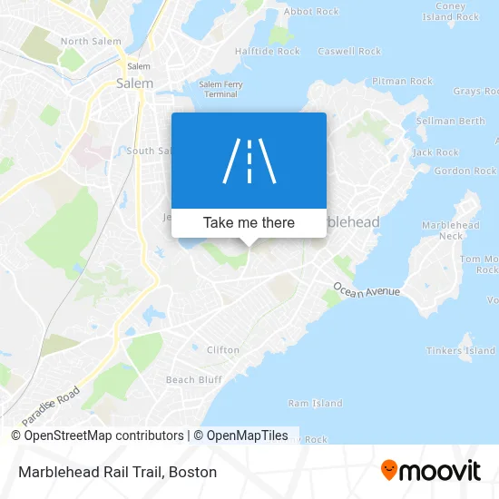 Marblehead Rail Trail map