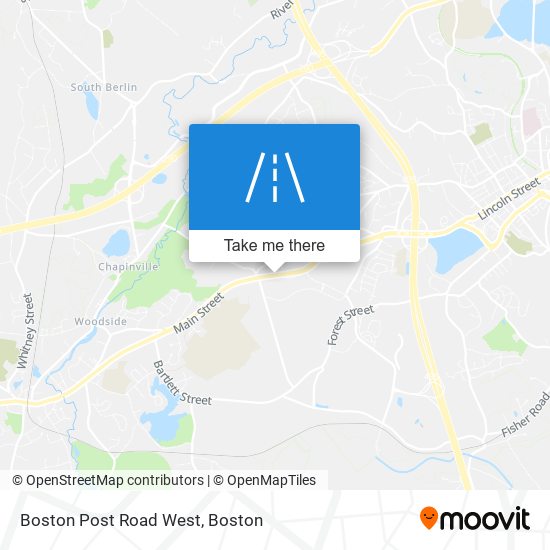 Boston Post Road West map