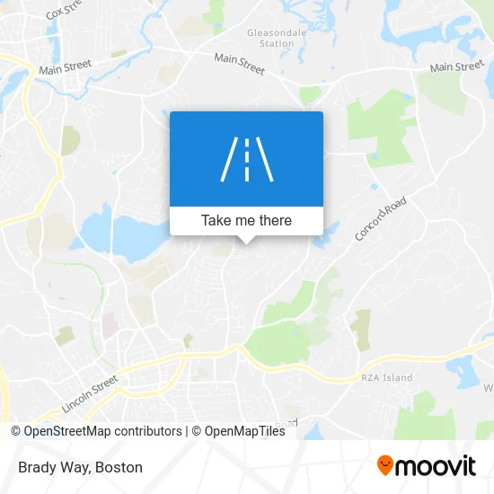 Brady Way map