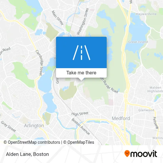 Alden Lane map
