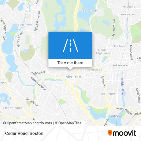 Cedar Road map