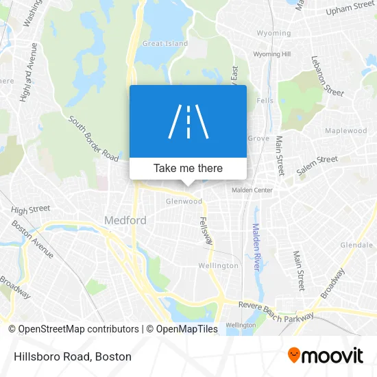 Hillsboro Road map