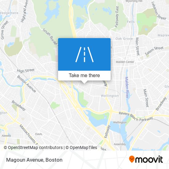 Magoun Avenue map