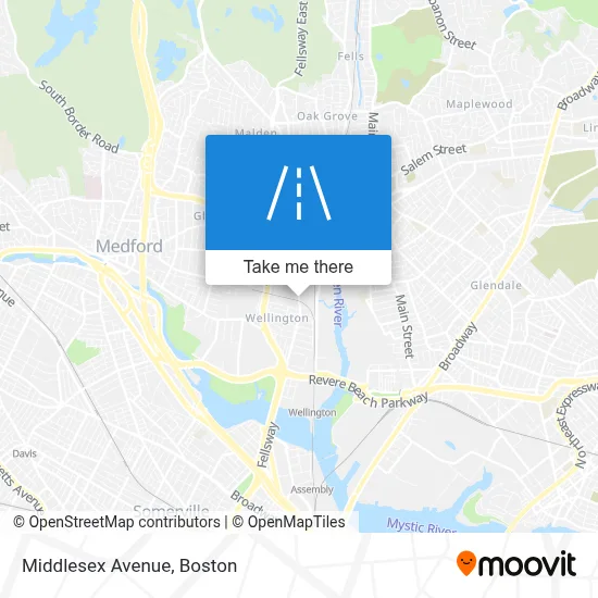 Middlesex Avenue map