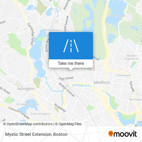 Mystic Street Extension map