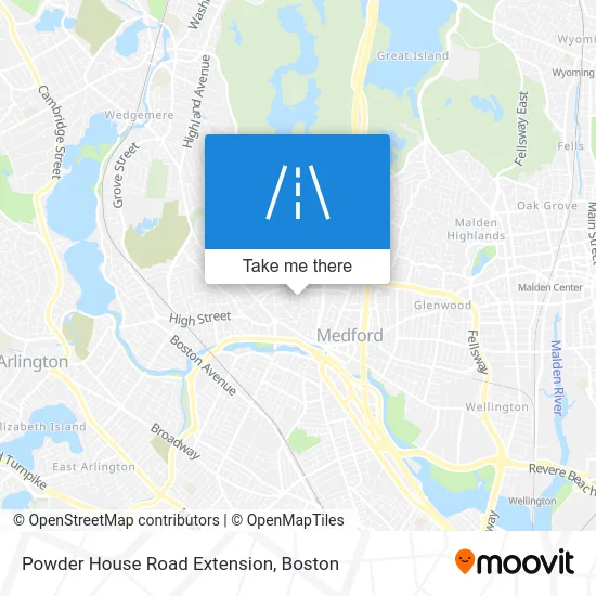 Powder House Road Extension map
