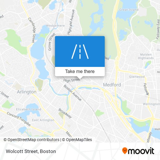 Wolcott Street map