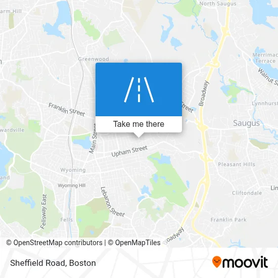 Sheffield Road map