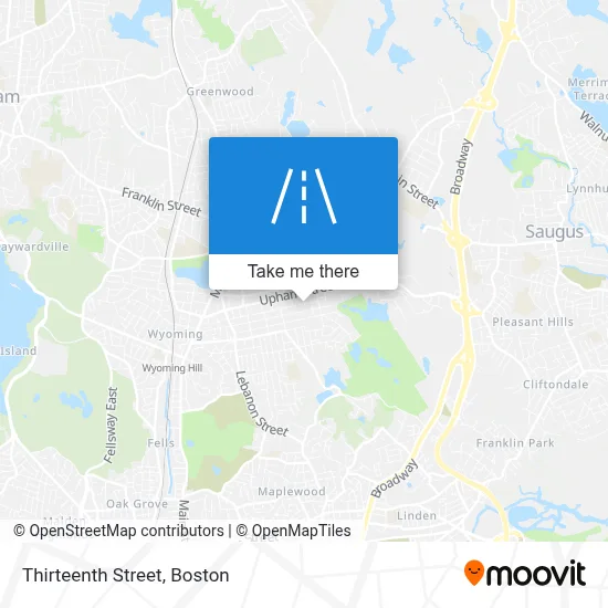 Thirteenth Street map