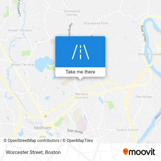 Worcester Street map