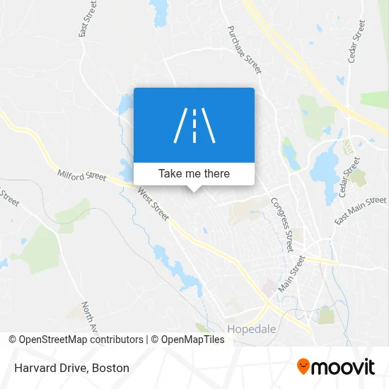 Harvard Drive map