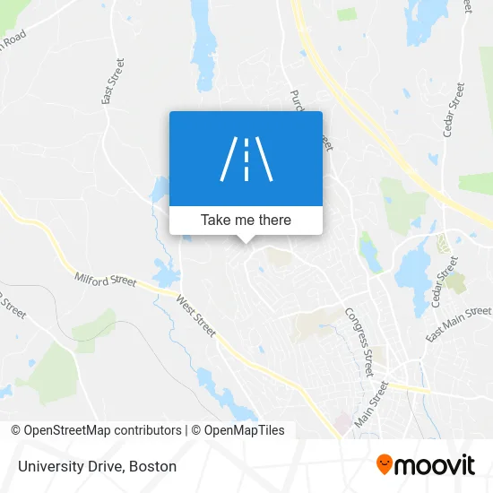 University Drive map