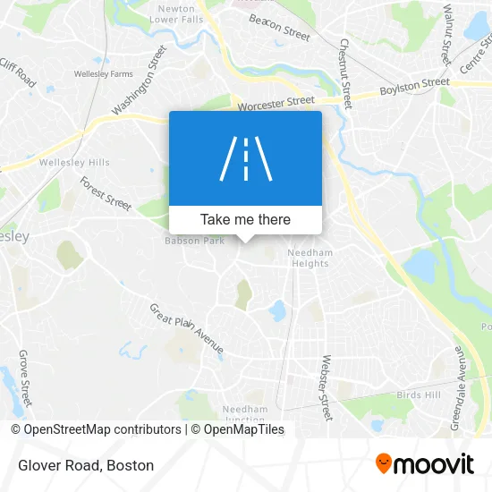 Glover Road map