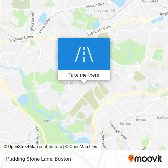 Pudding Stone Lane map