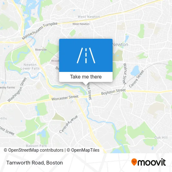 Tamworth Road map