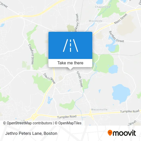 Jethro Peters Lane map