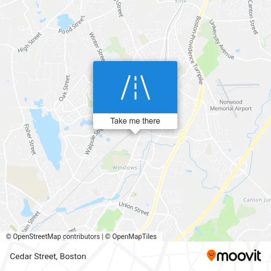 Cedar Street map