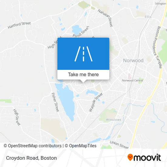 Croydon Road map
