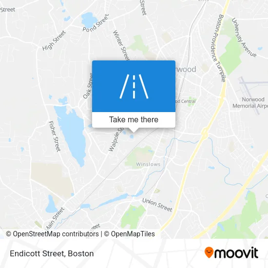 Endicott Street map