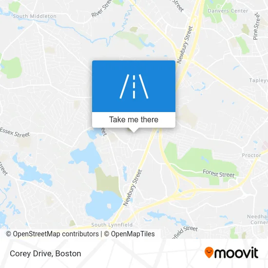 Corey Drive map