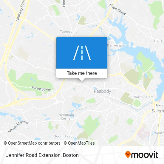 Jennifer Road Extension map