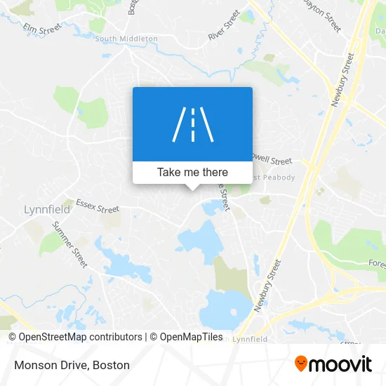 Monson Drive map