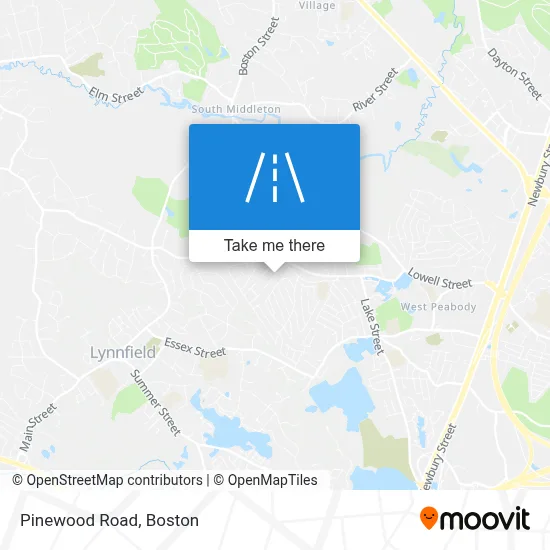Pinewood Road map