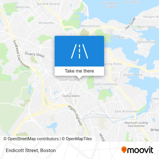 Endicott Street map
