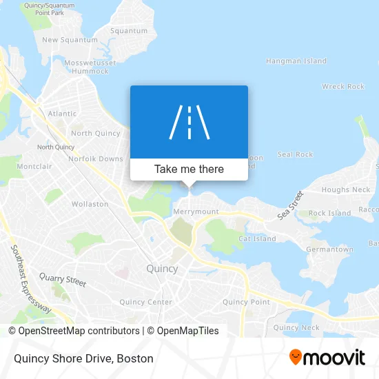 Quincy Shore Drive map