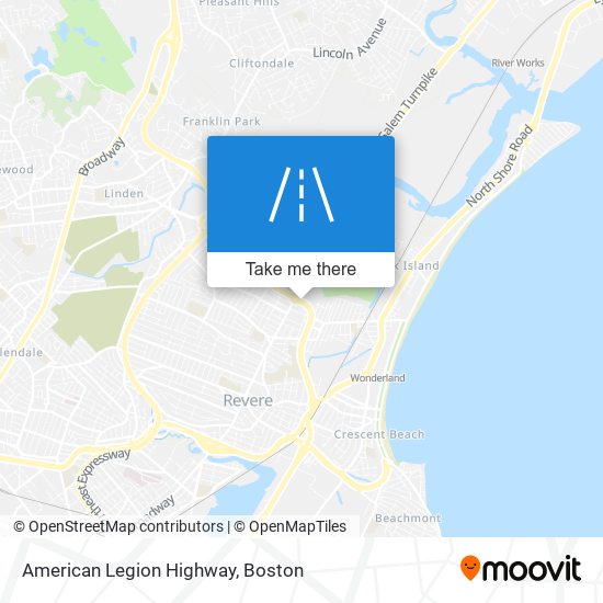 American Legion Highway map