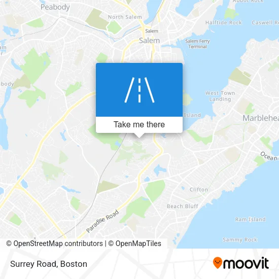 Surrey Road map