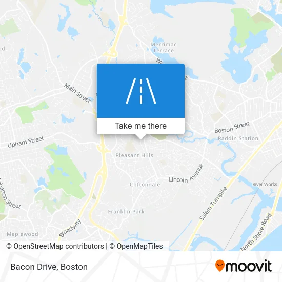 Bacon Drive map